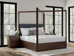 J&M Furniture - Ashley Furniture - Dilenno California King Canopy Bed - California King Canopy Bed / Dark Brown - PCB857B7