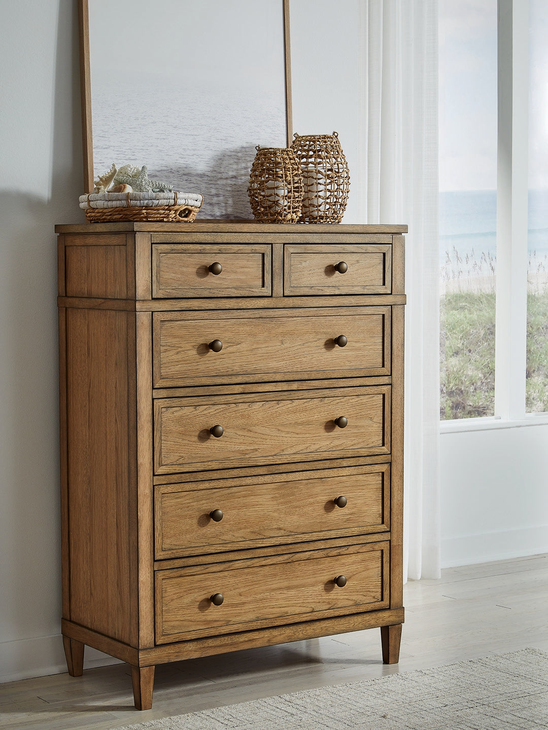 J&M Furniture - Ashley Furniture - Sharlance Chest of Drawers - Six Drawer Chest / Brown - B895-46