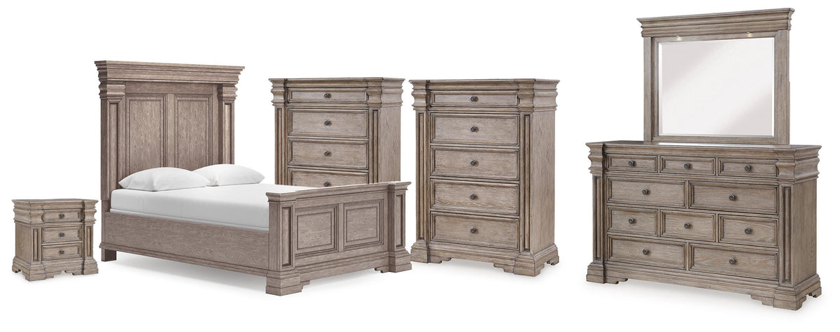 J&M Furniture - Ashley Furniture - Blairhurst Queen Panel Bed, Dresser, Mirror, 2 Chests and Nightstand - Queen Panel Bed, Dresser, Mirror, 2 Chests and Nightstand - B916B12