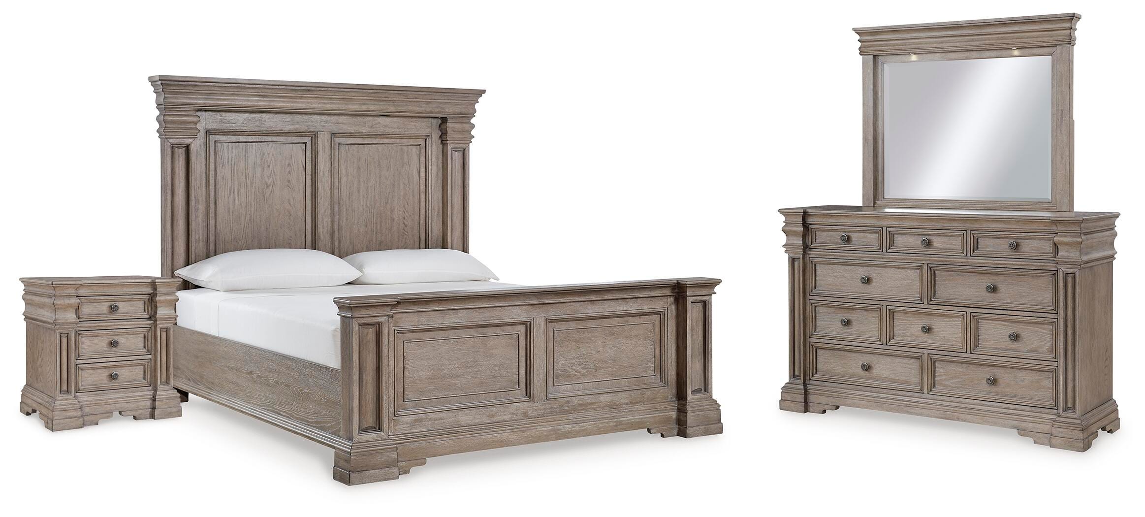 J&M Furniture - Ashley Furniture - Blairhurst King Panel Bed, Dresser, Mirror and Nightstand - King Panel Bed, Dresser, Mirror and Nightstand - B916B9