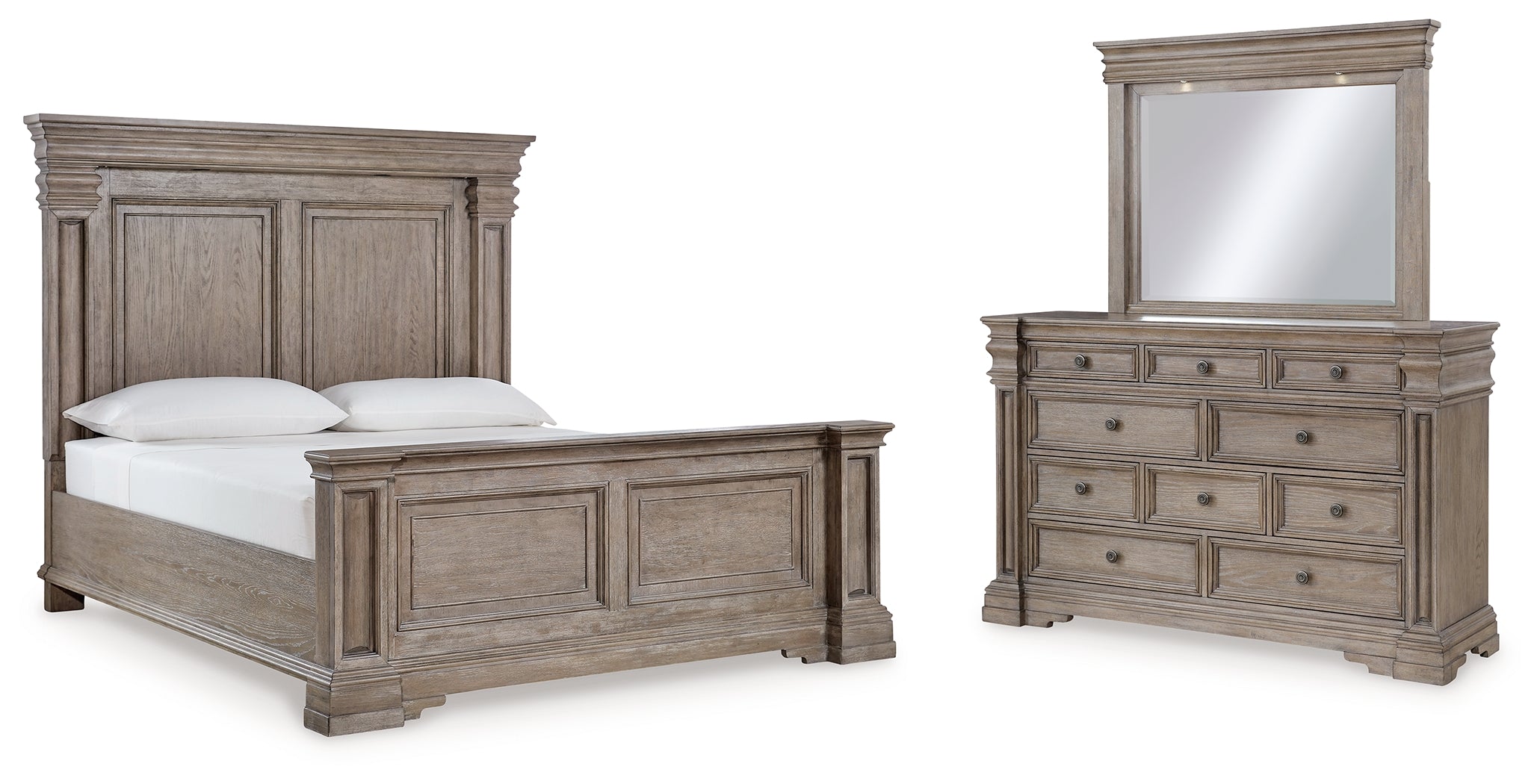J&M Furniture - Ashley Furniture - Blairhurst King Panel Bed, Dresser and Mirror - King Panel Bed, Dresser and Mirror - B916B6