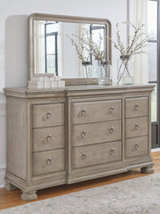 J&M Furniture - Ashley Furniture - Lexorne Dresser and Mirror - Dresser and Mirror / Gray - B924B1