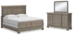 J&M Furniture - Ashley Furniture - Lexorne California King Sleigh Bed, Dresser and Mirror - California King Sleigh Bed, Dresser and Mirror - B924B9