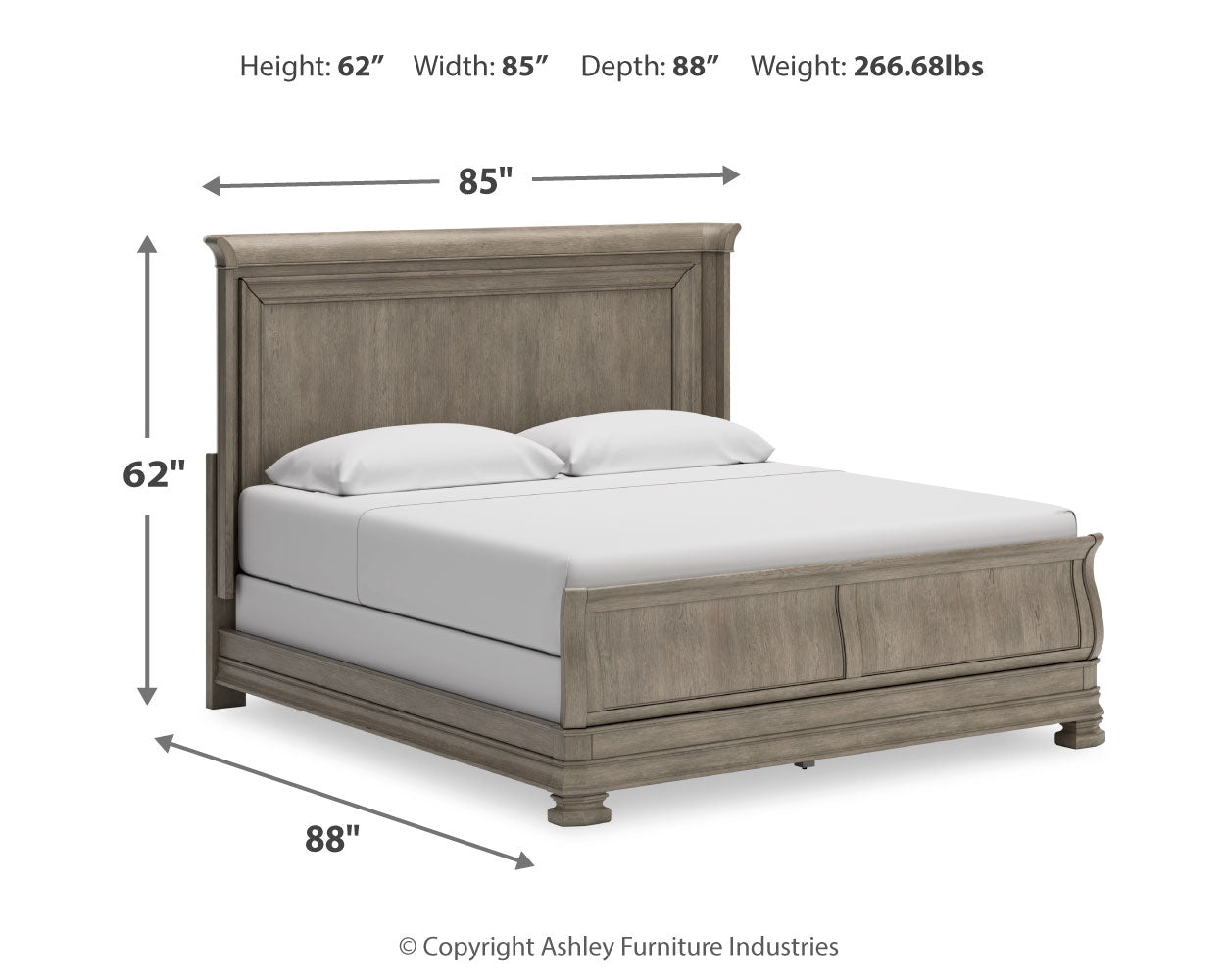 Lexorne California King Sleigh Bed