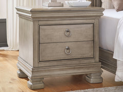 J&M Furniture - Ashley Furniture - Lexorne Nightstand - Three Drawer Night Stand / Gray - B924-93