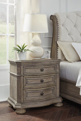 J&M Furniture - Ashley Furniture - Ardenfield Nightstand - Three Drawer Night Stand / Light Brown - B944-93