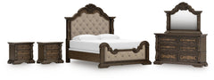 J&M Furniture - Ashley Furniture - Maylee King Upholstered Bed, Dresser, Mirror and 2 Nightstands - King Upholstered Bed, Dresser, Mirror and 2 Nightstands - B947B15