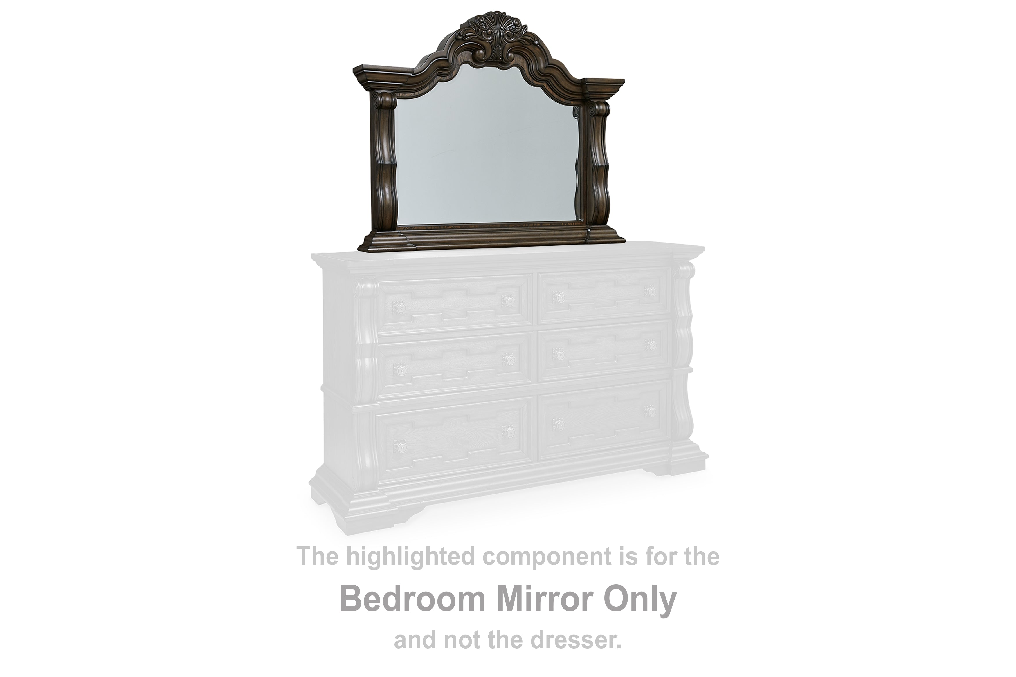 J&M Furniture - Ashley Furniture - Maylee Bedroom Mirror - Bedroom Mirror / Dark Brown - B947-36