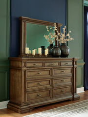 J&M Furniture - Ashley Furniture - Frantanna Dresser and Mirror - Dresser and Mirror / Brown - PCB949B1