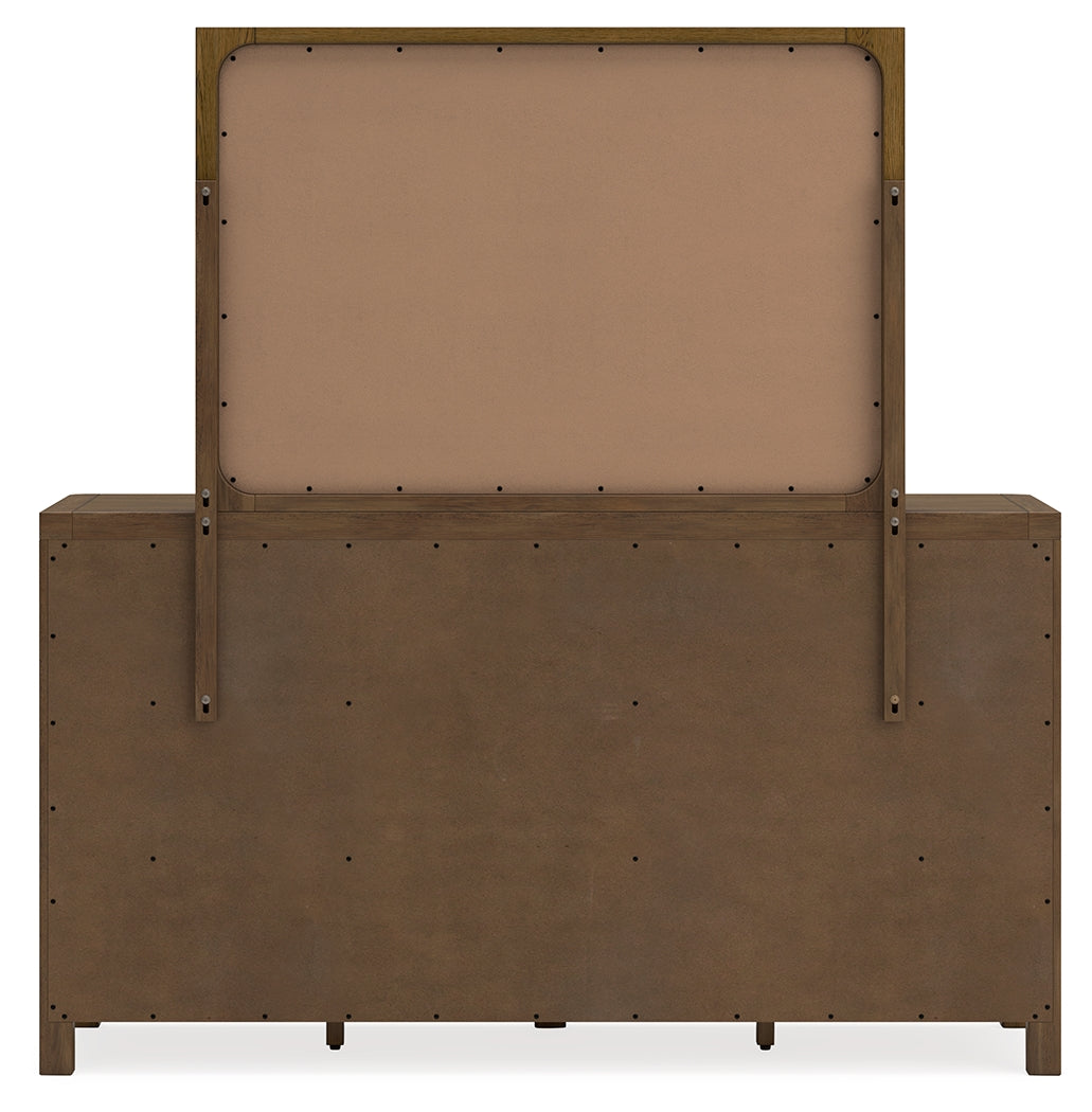 Cabalynn Queen Panel Bed with Storage, Dresser and Mirror