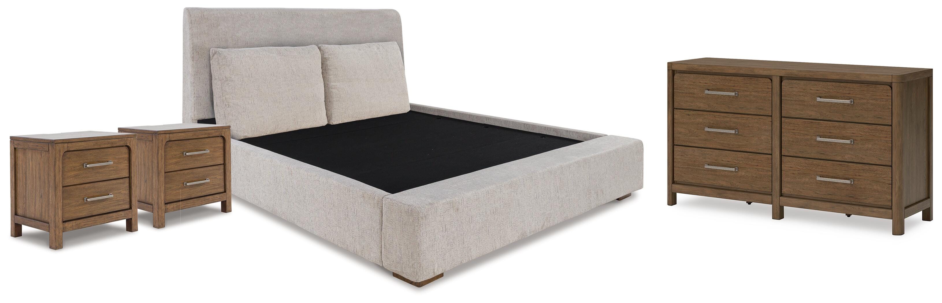 J&M Furniture - Ashley Furniture - Cabalynn King Upholstered Bed, Dresser and 2 Nightstands - King Upholstered Bed, Dresser and 2 Nightstands - B974B15