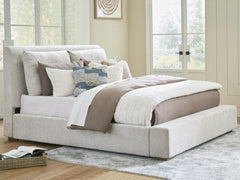 J&M Furniture - Ashley Furniture - Cabalynn Queen Upholstered Bed - Queen Upholstered Bed / Light Brown - B974B2