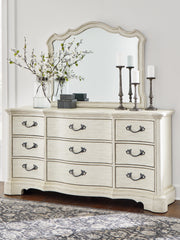 J&M Furniture - Ashley Furniture - Arlendyne Dresser and Mirror - Dresser and Mirror / Antique White - B980B1