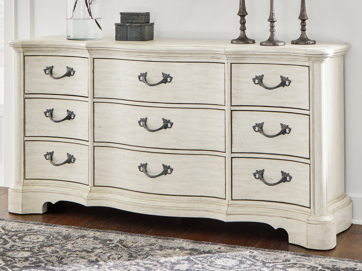 J&M Furniture - Ashley Furniture - Arlendyne Dresser - Dresser / Antique White - B980-31