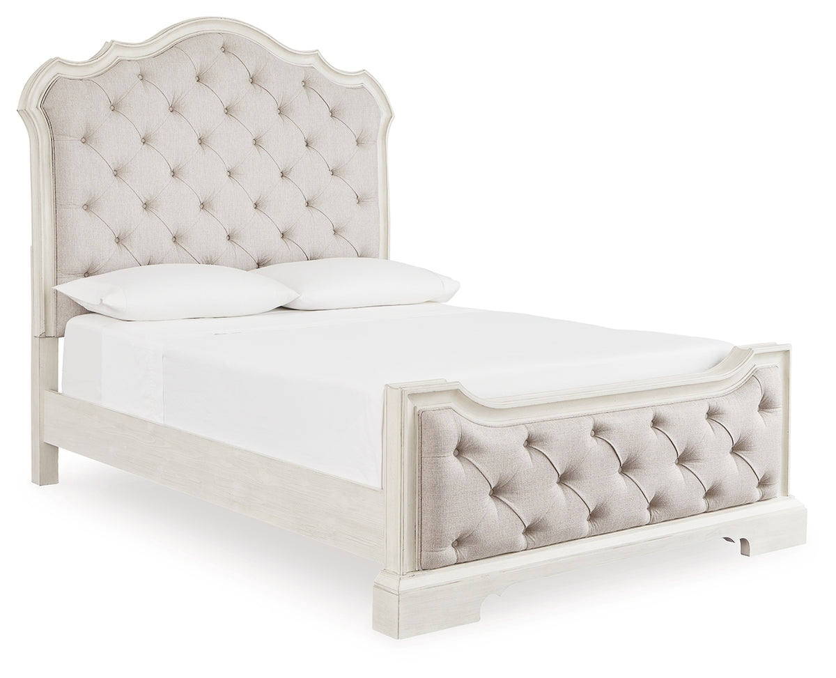 J&M Furniture - Ashley Furniture - Arlendyne Queen Upholstered Bed - Queen Upholstered Bed / Antique White - B980B2