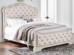 J&M Furniture - Ashley Furniture - Arlendyne King Upholstered Bed - King Upholstered Bed / Antique White - B980B4