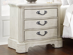 J&M Furniture - Ashley Furniture - Arlendyne Nightstand - Three Drawer Night Stand / Antique White - B980-93
