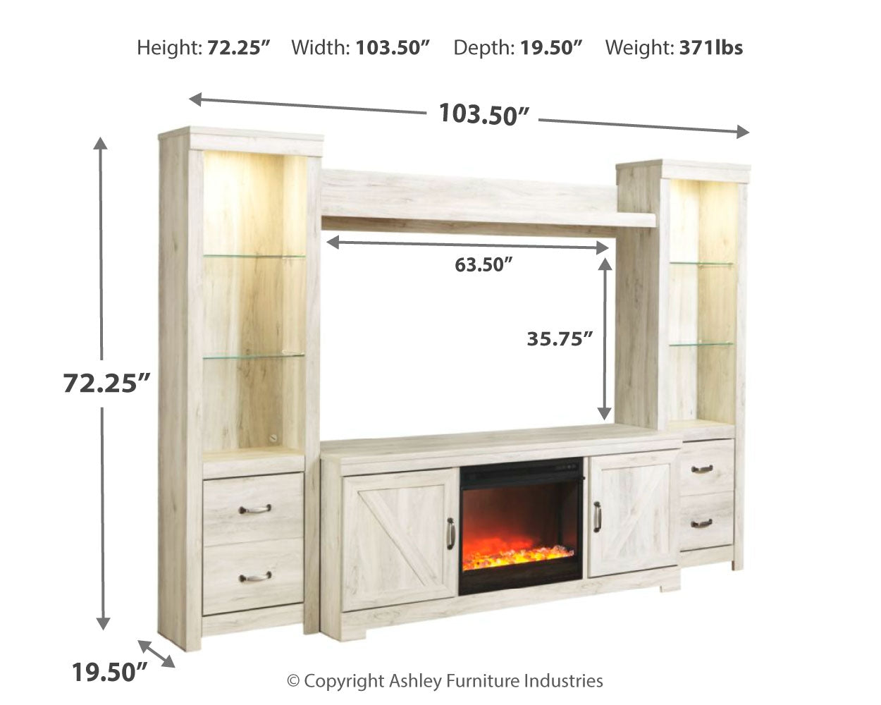 Bellaby Entertainment Center Ashley Furniture