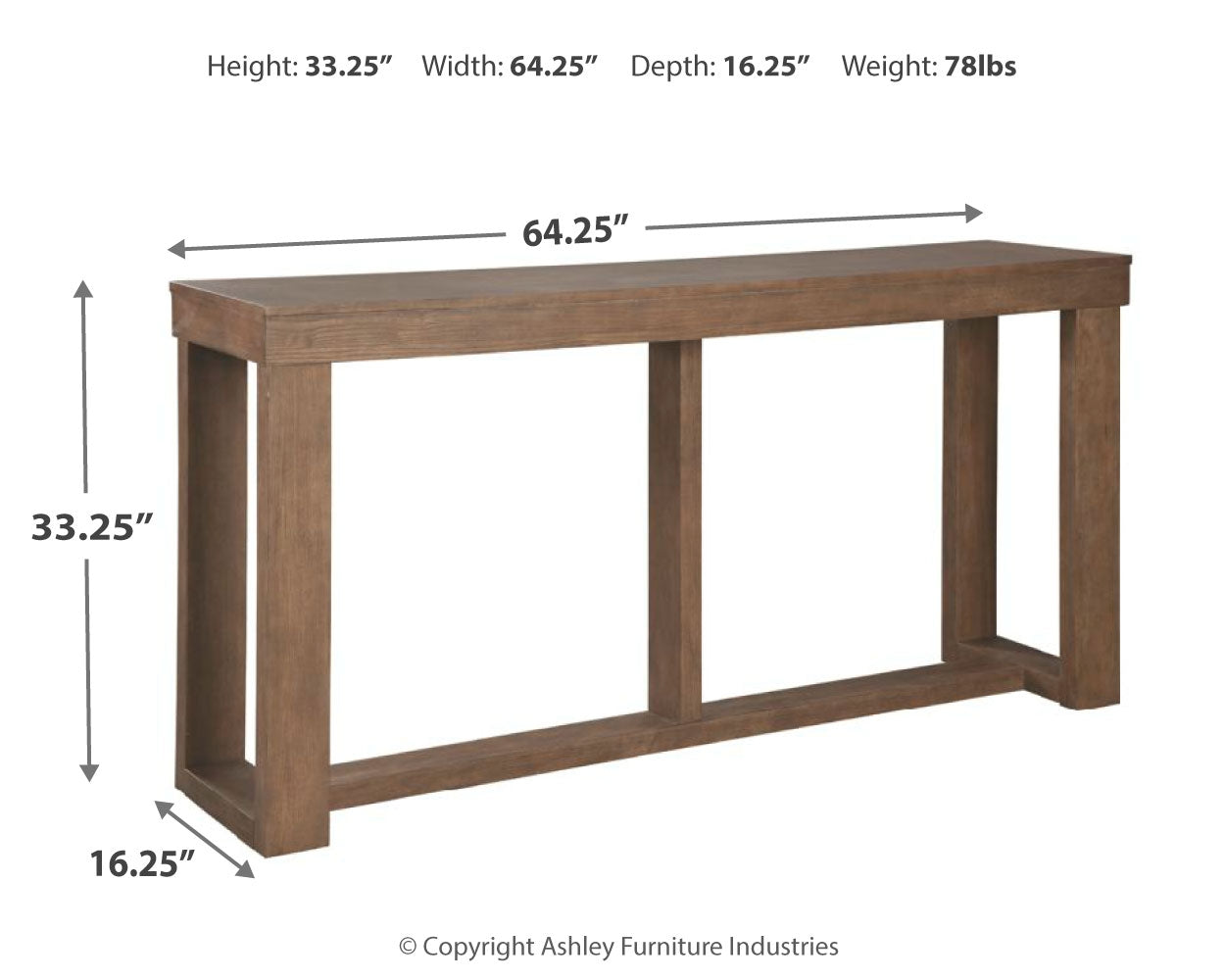 Cariton Sofa/Console Table Ashley Furniture