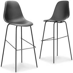 J&M Furniture - Ashley Furniture - Forestead Bar Height Bar Stool (Set of 2) - Bar Height Bar Stool (Set of 2) / Black - D130-130X2