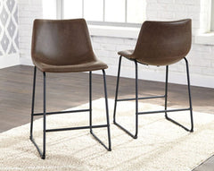 J&M Furniture - Ashley Furniture - Centiar Counter Height Bar Stool (Set of 2) - Counter Height Bar Stool (Set of 2) / Brown - D372-124X2