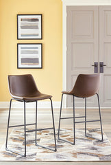 J&M Furniture - Ashley Furniture - Centiar Pub Height Bar Stool (Set of 2) - Pub Height Bar Stool (Set of 2) / Brown - D372-130X2