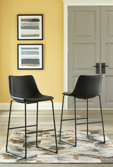 J&M Furniture - Ashley Furniture - Centiar Pub Height Bar Stool (Set of 2) - Pub Height Bar Stool (Set of 2) / Black - D372-630X2