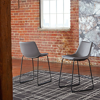 J&M Furniture - Ashley Furniture - Centiar Counter Height Bar Stool (Set of 2) - Counter Height Bar Stool (Set of 2) / Gray - D372-824X2