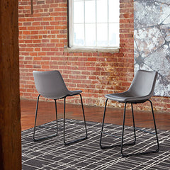 J&M Furniture - Ashley Furniture - Centiar Counter Height Bar Stool (Set of 2) - Counter Height Bar Stool (Set of 2) / Gray - D372-824X2