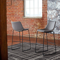 J&M Furniture - Ashley Furniture - Centiar Pub Height Bar Stool (Set of 2) - Pub Height Bar Stool (Set of 2) / Gray - D372-830X2