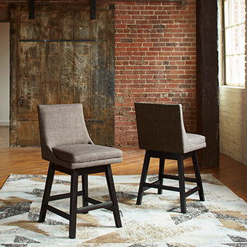 J&M Furniture - Ashley Furniture - Tallenger Counter Height Bar Stool (Set of 2) - Counter Height Bar Stool (Set of 2) / Light Gray - D380-424X2