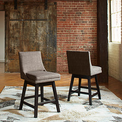 J&M Furniture - Ashley Furniture - Tallenger Counter Height Bar Stool (Set of 2) - Counter Height Bar Stool (Set of 2) / Light Gray - D380-424X2