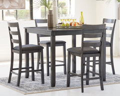J&M Furniture - Ashley Furniture - Bridson Counter Height Dining Table and Bar Stools (Set of 5) - Square Counter TBL Set (5/CN) - D383-223