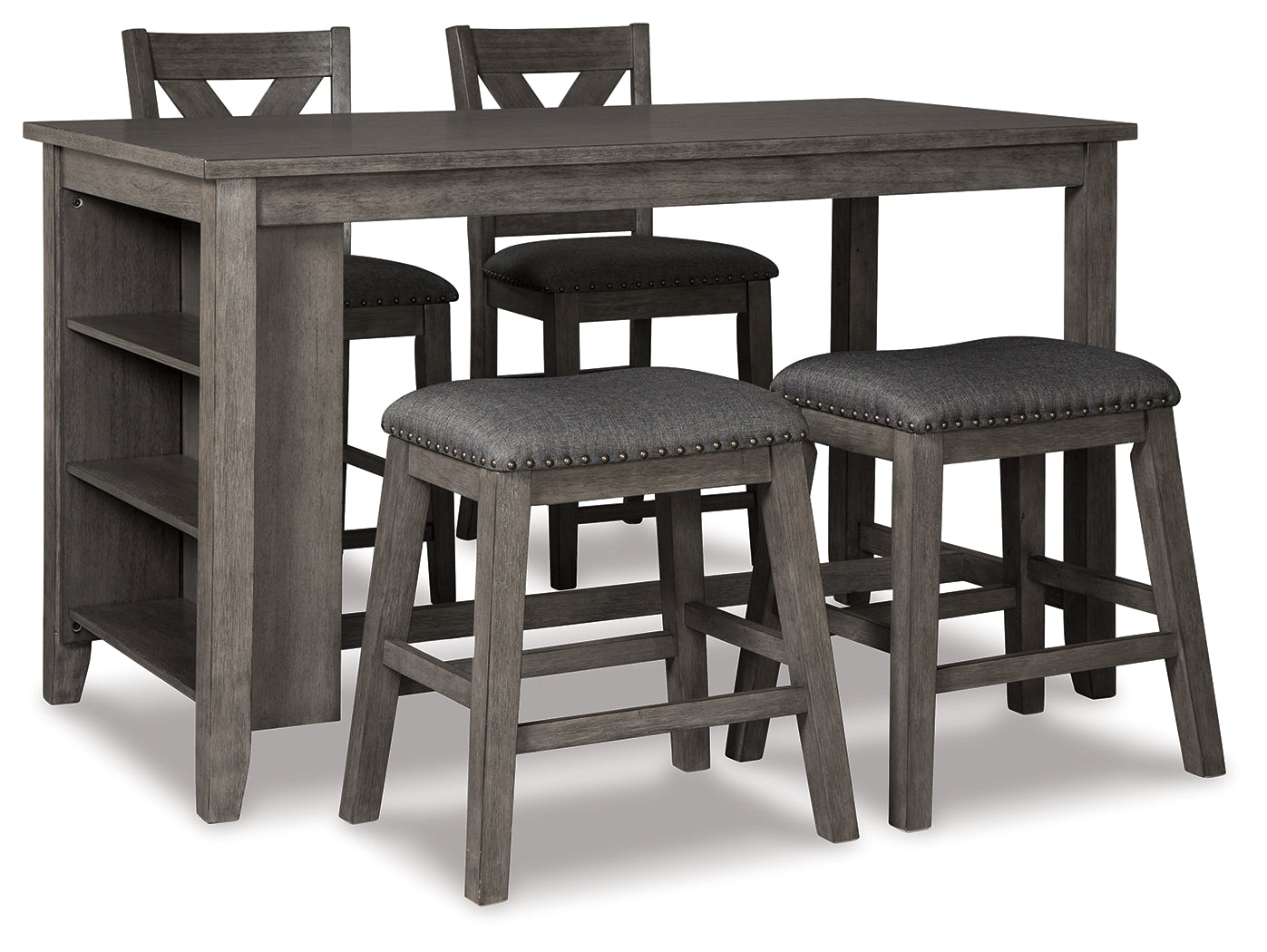 J&M Furniture - Ashley Furniture - Caitbrook Counter Height Dining Table and 4 Barstools - Counter Height Dining Table and 4 Barstools - D388D1