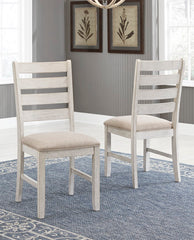 J&M Furniture - Ashley Furniture - Skempton Dining Chair (Set of 2) - Dining Chair (Set of 2) / White/Light Brown - D394-01X2