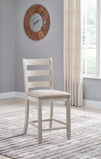 J&M Furniture - Ashley Furniture - Skempton Counter Height Bar Stool (Set of 2) - Counter Height Bar Stool (Set of 2) / White/Light Brown - D394-124X2