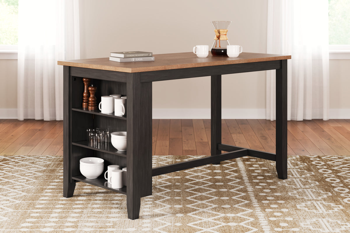 J&M Furniture - Ashley Furniture - Gesthaven Counter Height Dining Table - RECT Dining Room Counter Table / Natural/Green - D401-13
