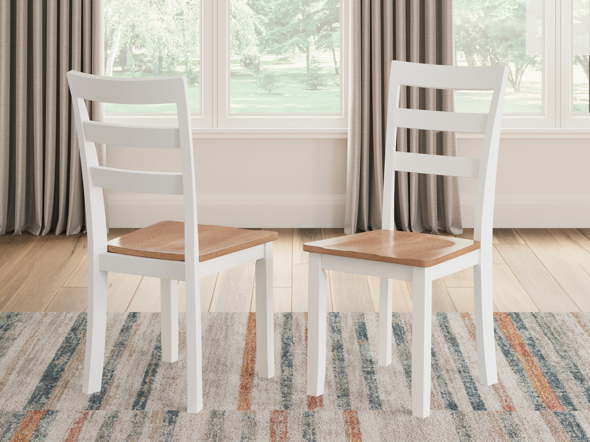 J&M Furniture - Ashley Furniture - Gesthaven Dining Chair (Set of 2) - Dining Chair (Set of 2) / Natural/White - D398-01X2