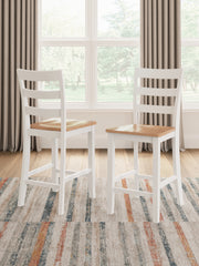 J&M Furniture - Ashley Furniture - Gesthaven Counter Height Barstool (Set of 2) - Counter Height Barstool (Set of 2) / Natural/White - D398-124X2