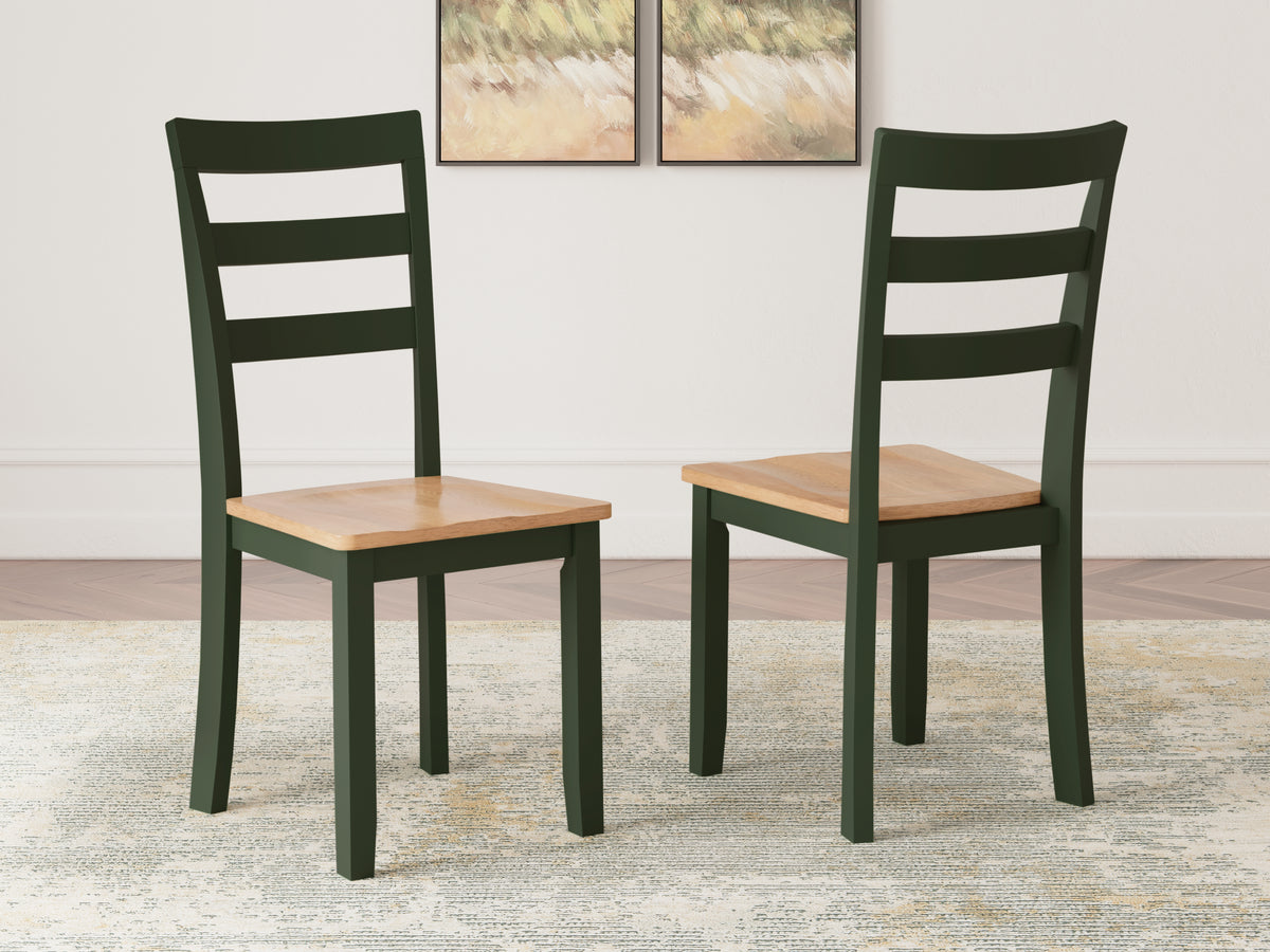 J&M Furniture - Ashley Furniture - Gesthaven Dining Chair (Set of 2) - Dining Chair (Set of 2) / Natural/Green - D401-01X2