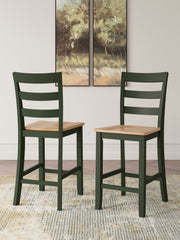 J&M Furniture - Ashley Furniture - Gesthaven Counter Height Barstool (Set of 2) - Counter Height Barstool (Set of 2) / Natural/Green - D401-124X2