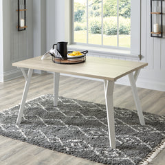 J&M Furniture - Ashley Furniture - Grannen Dining Table - Rectangular Dining Room Table / White/Natural - D407-25