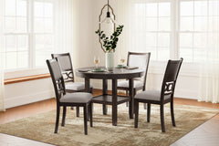 J&M Furniture - Ashley Furniture - Langwest Dining Table and 4 Chairs (Set of 5) - Dining Room Table Set (5/CN) / Brown - D422-225