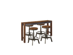 J&M Furniture - Ashley Furniture - Torjin Counter Height Dining Table with 4 Barstools - Counter Height Dining Table with 4 Barstools / Brown/Gray - D440D2