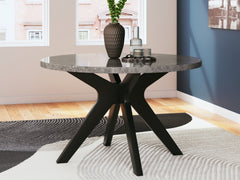 J&M Furniture - Ashley Furniture - Glinari Dining Table - Round Dining Room Table / Taupe/Black - D476-15