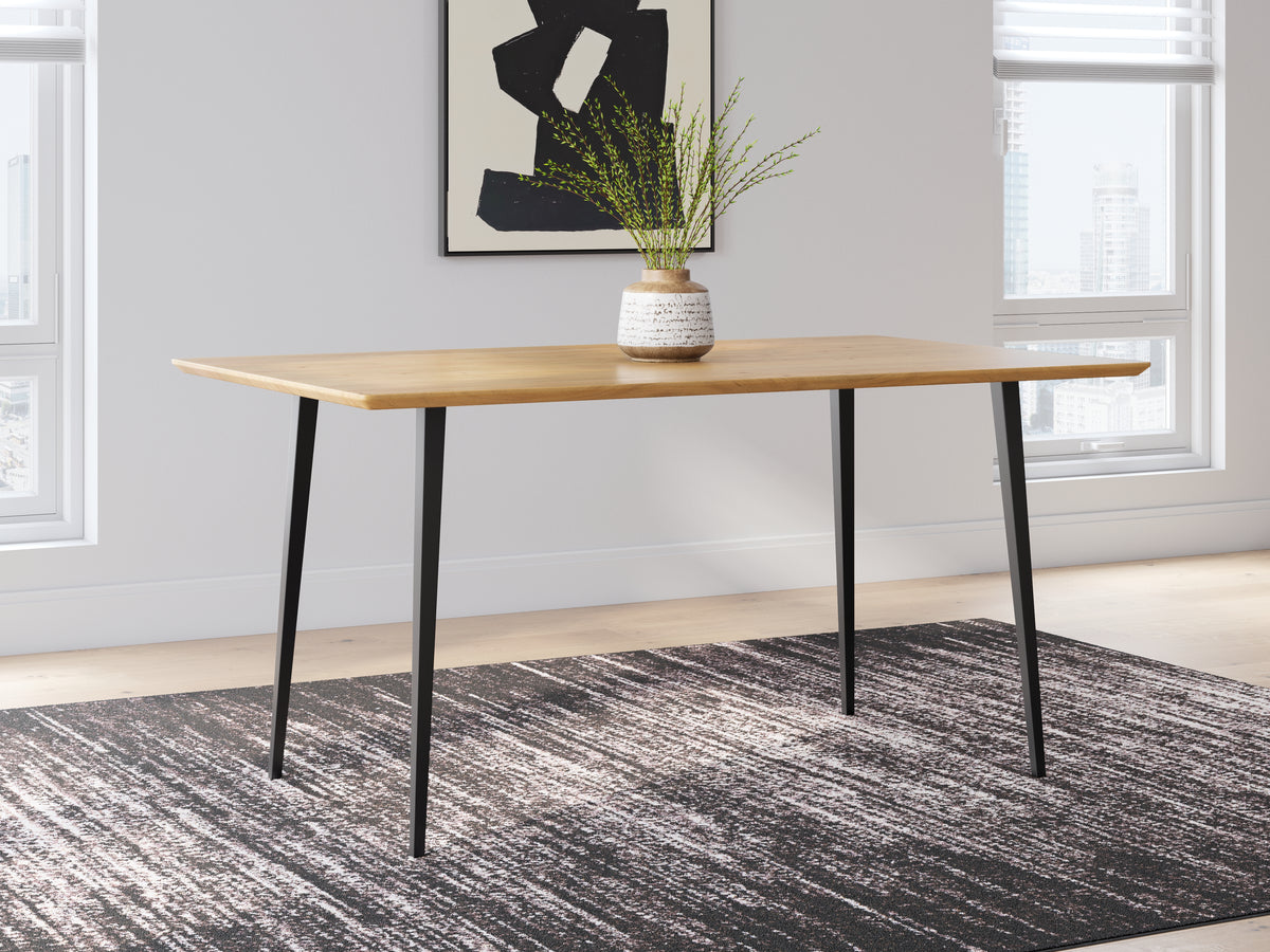 J&M Furniture - Ashley Furniture - Gretlynn Dining Table - Rectangular Dining Room Table / Black/Natural - D501-25