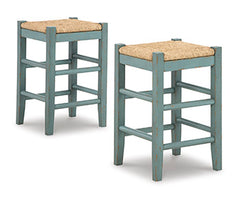 J&M Furniture - Ashley Furniture - Mirimyn Counter Height Bar Stool (Set of 2) - Counter Height Bar Stool (Set of 2) / Teal - D508-324X2