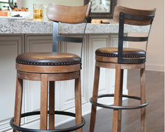J&M Furniture - Ashley Furniture - Pinnadel Bar Height Bar Stool (Set of 2) - Bar Height Bar Stool (Set of 2) / Grayish Brown - D542-130X2