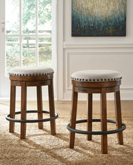 J&M Furniture - Ashley Furniture - Valebeck Counter Height Stool - UPH Swivel Stool (1/CN) / Brown/Black - D546-124