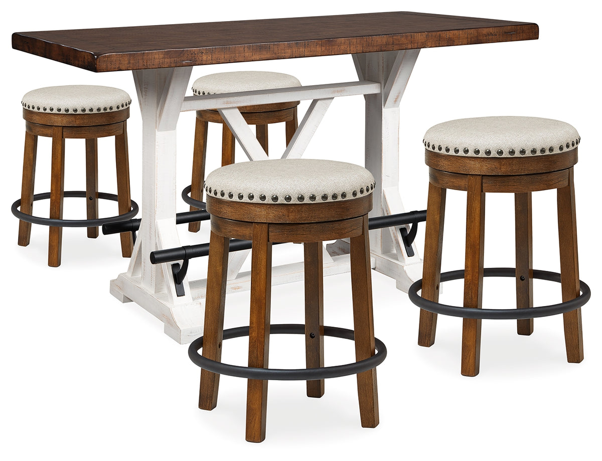 J&M Furniture - Ashley Furniture - Valebeck Counter Height Table and 4 Stools - Counter Height Table and 4 Stools - D546D8